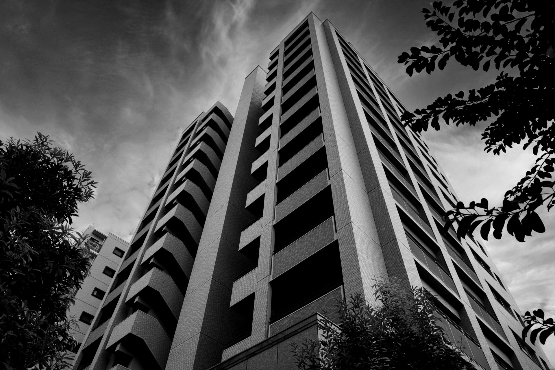 高層マンションの外観